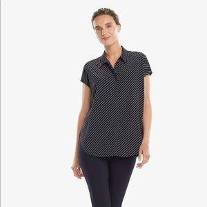 MM lafleur bloom top diagonal stripe navy/white XL